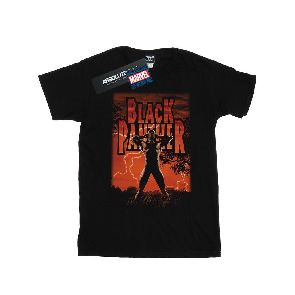 Marvel Mens Black Panther Wakanda Lightning T-Shirt