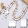 Stainless Steel Clasp ID Badge Holder Lanyard Natural Wood Bead Bead Teacher Lanyard  School Use