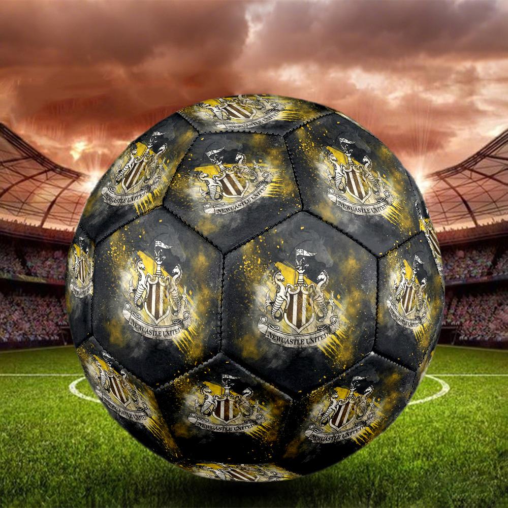 Newcastle United F.CSoccer Ball Colorful All Ages Machine Stitched PVC Competition Ready Durable High-Bounce