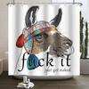 Cute Funny Lama Alpaca Shower Curtain Fun Cartoon Animals Cactus Shower Curtains for Bathroom Home Decor Waterproof Bath Curtain