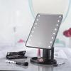 1PC Adjustable LED Lighting Cosmetic Mirror with Touch Control, Desktop Installation and Battery Power Supply.