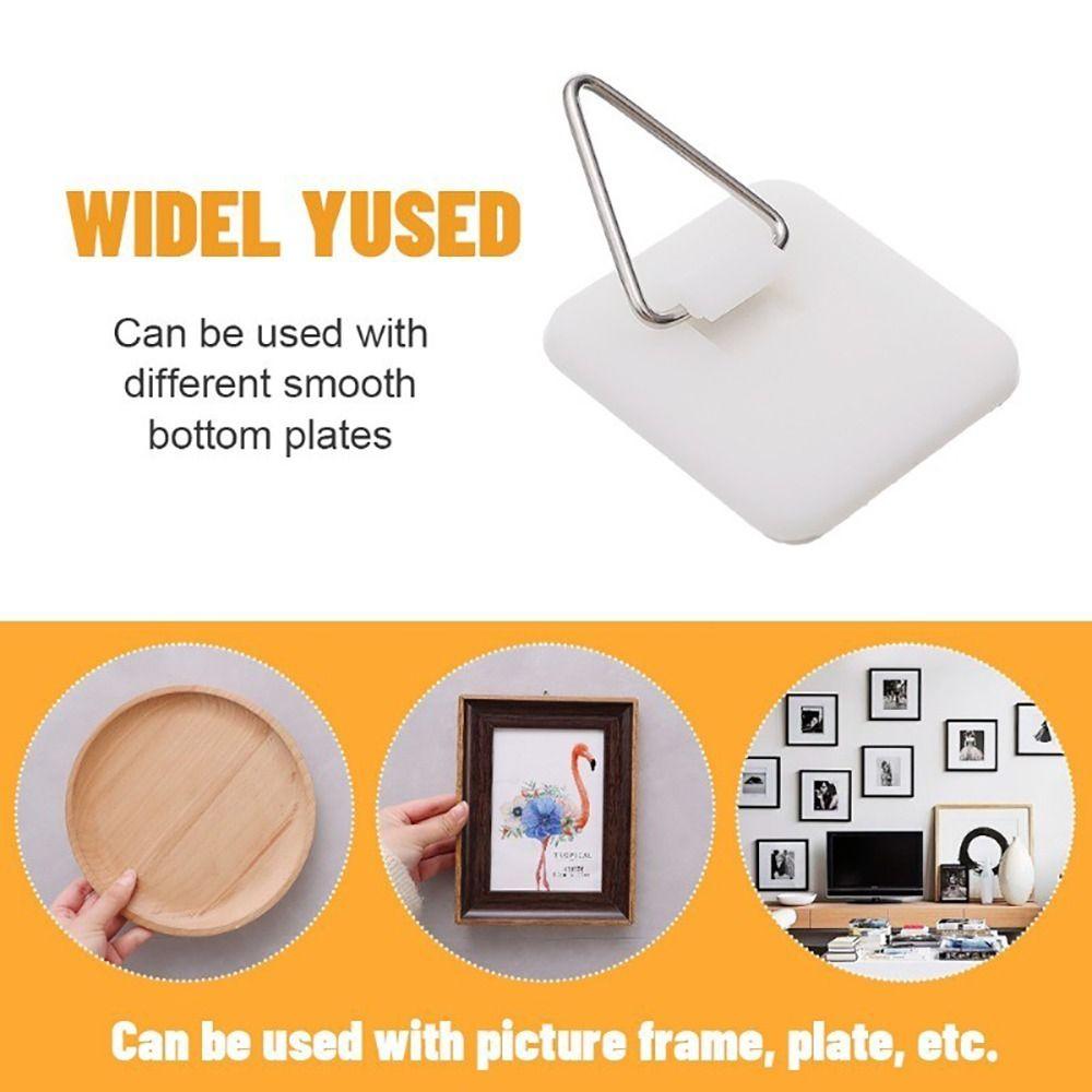 10 шт. самоклеящаяся вешалка для тарелок, вертикальные крючки для хранения тарелок для художественных фоторамок, подвесные