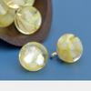 10PCS Gemstone Shank Buttons 11mm Round Metal Glossy Gem Buttons Woman Skirt Coat Buttons Multiple Colors