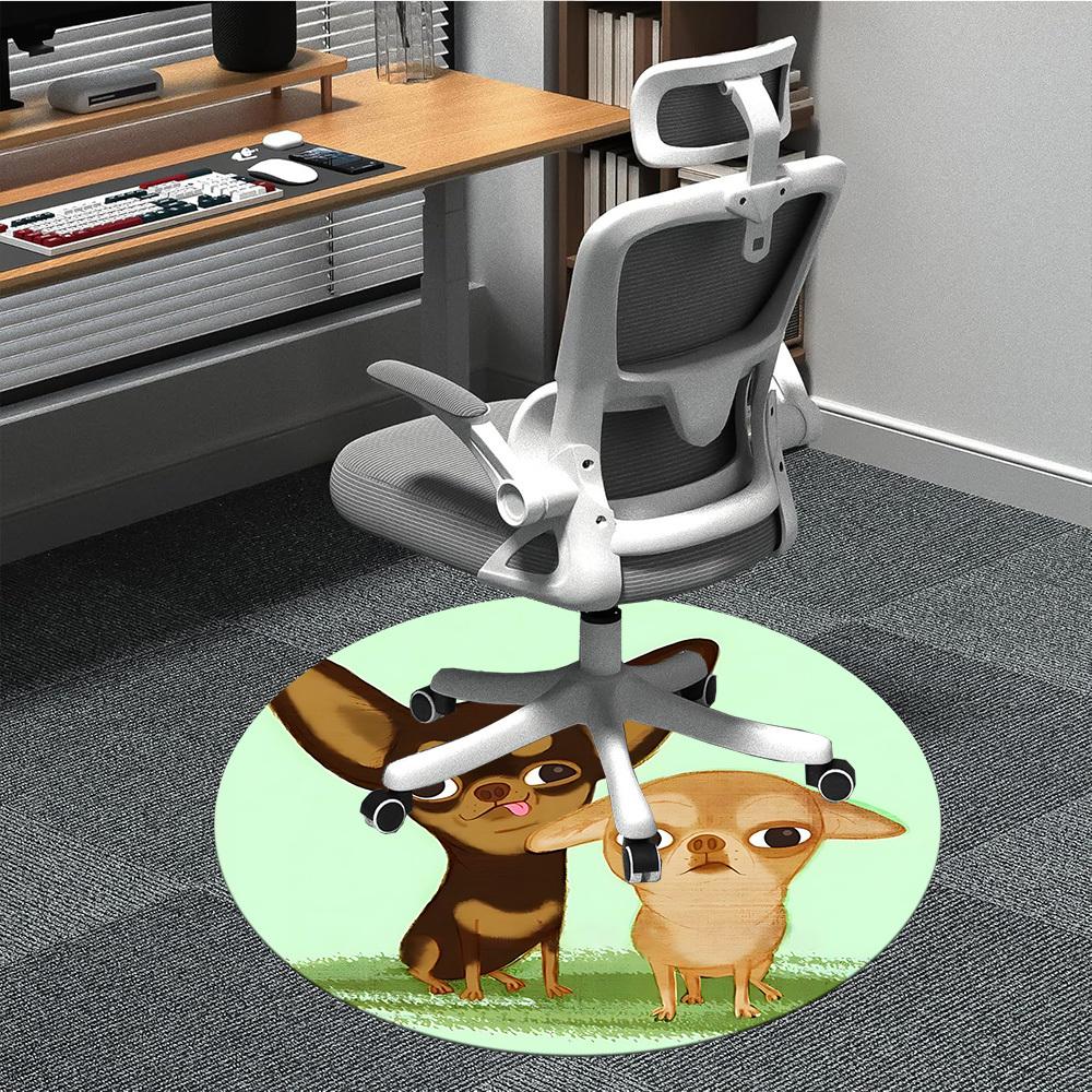 1pc Chihuahua Chair Carpet for Office, Non-slip, Soft and Durable Office Rug, Perfect for Office yy260131020
