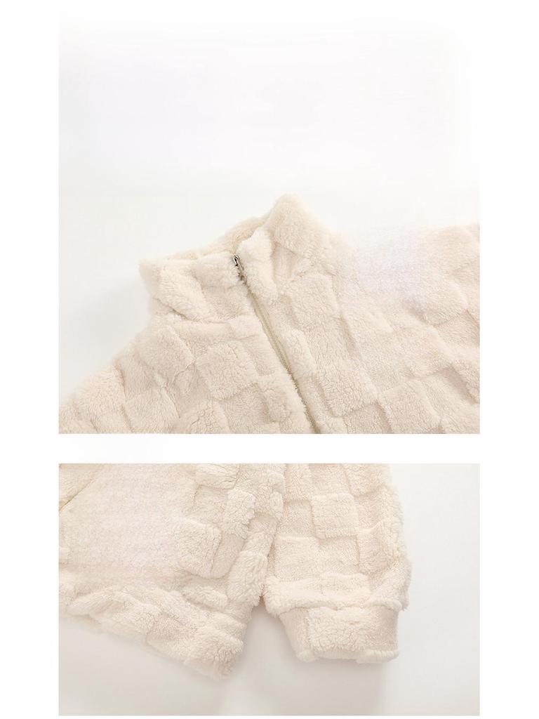 Парный комплект пижамы из кораллового флиса с рисунком - мужская и женская фланель на молнии для осени/зимы