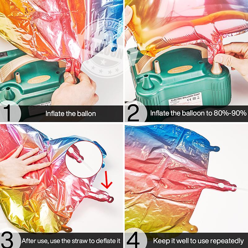 40Inch Rainbow Number 0-9 Foil Balloons Happy Birthday Wedding Party Decoration Adult Colorful Helium Balloon Globos Kids Gift