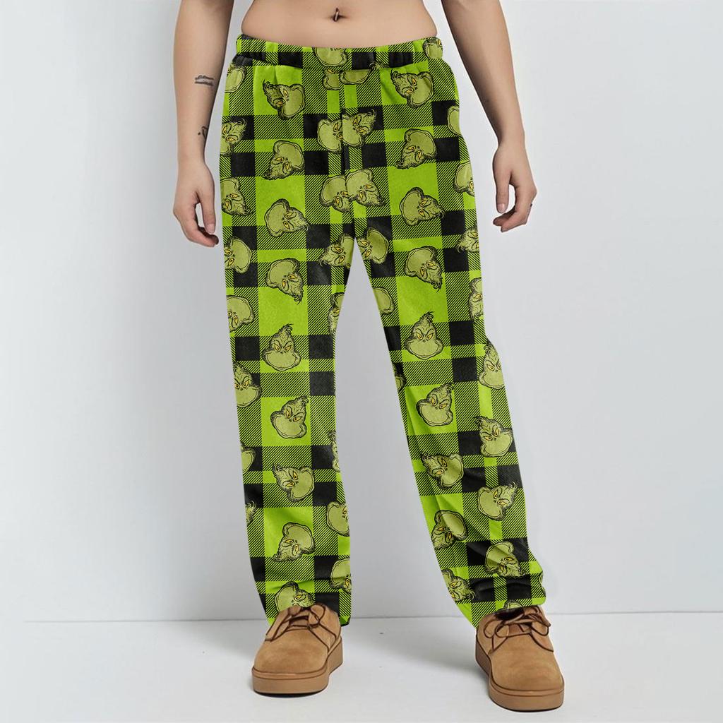 Pajama Pants Sleepwear Casual Drawstring Elastic Waist Pants Comfy Straight Yoga Loose Trousers