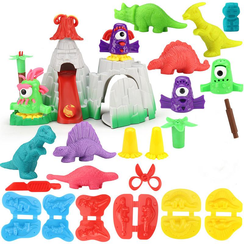 Kids Play Dough Creative 3D Educational Modeling Clay Plasticine Tools Kit DIY Design Play Doh for Girls Boys