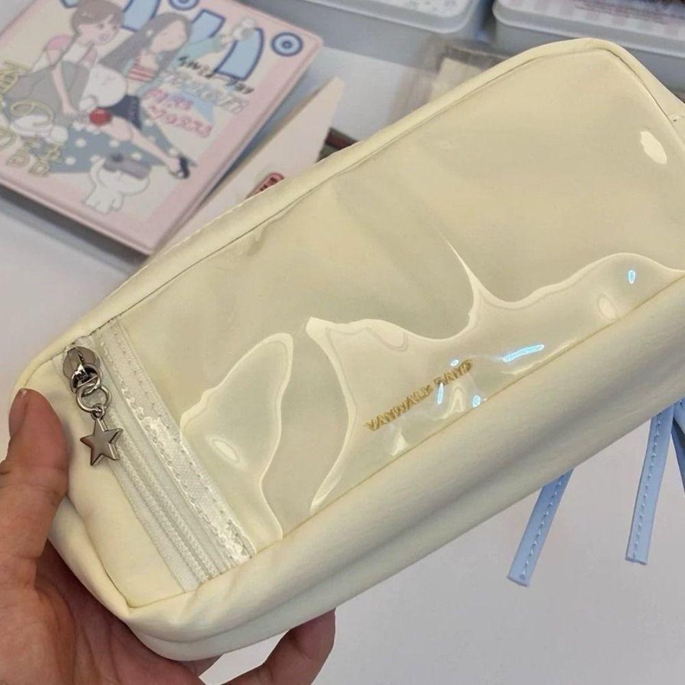 Large Capacity Pen Bag Zipper Stationery Organizer INS Pencil Case Students