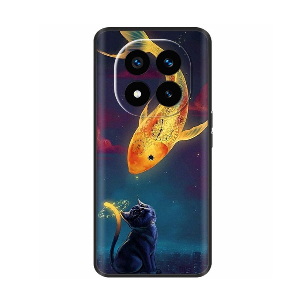 Милый чехол с кошкой и пандой для Xiaomi Redmi Note 14 Pro Чехол Задняя крышка телефона Мягкий чехол из жидкого силикона для Redmi Note14 14Pro 4G 5G