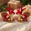 Cute Reindeer Headpiece for Kids Christmas Antler Hair Clips Girls, Xmas Festive Decorative Pine Branch Pins Barrettes, Holiday Accessories