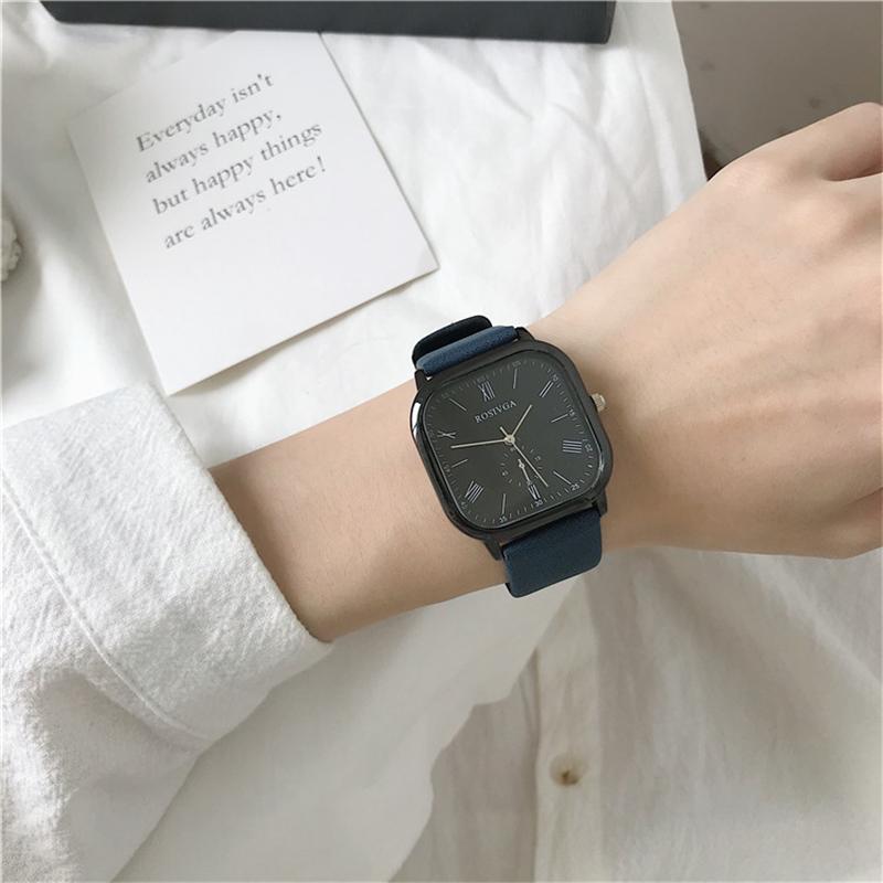 Casual Womens Square Dial Watch Quartz Analog Watch Fashion Simple Business Wristwatches