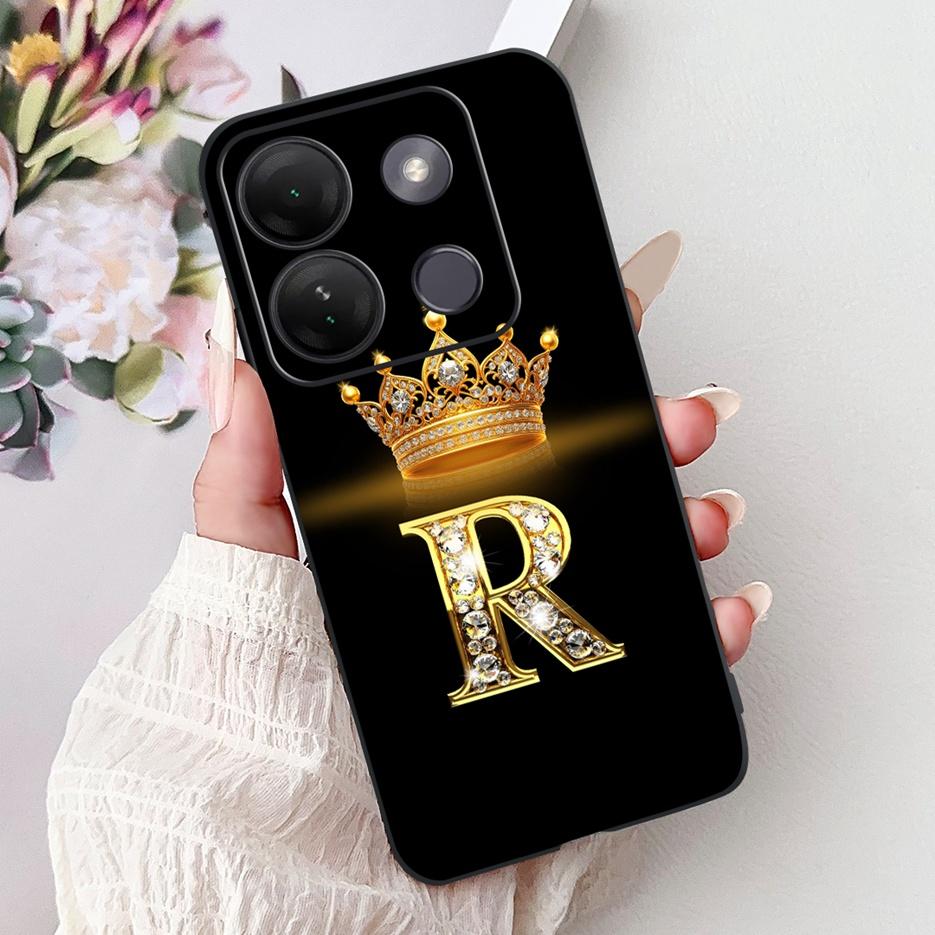Для Infinix Smart 7 HD Чехол X6516 Роскошный Чехол с Буквами Мягкий Силиконовый Чехол для Телефона Для Infinix Smart 7 Plus Smart7 X6515 X6517 Сумки
