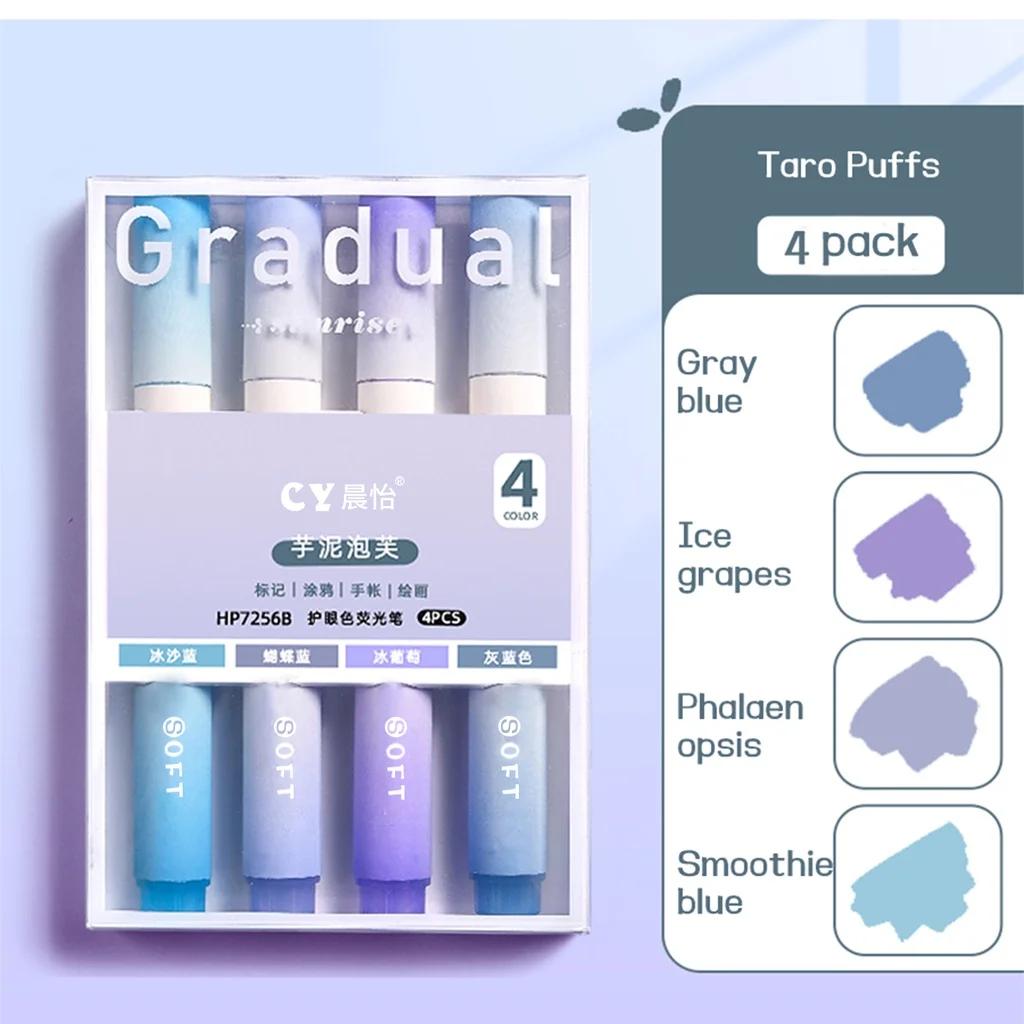 4 шт. набор цветных маркеров Kawaii школьные принадлежности маркеры милые корейские канцелярские принадлежности