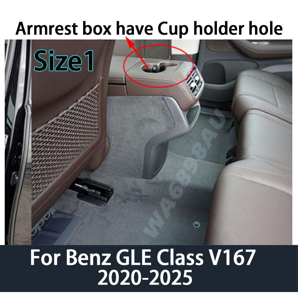 Custom Car Floor Mat for Mercedes Benz GLE SUV 5 Seat 2020-2025 2015-2019 Auto Interior Anti Dirty Leather Carpet