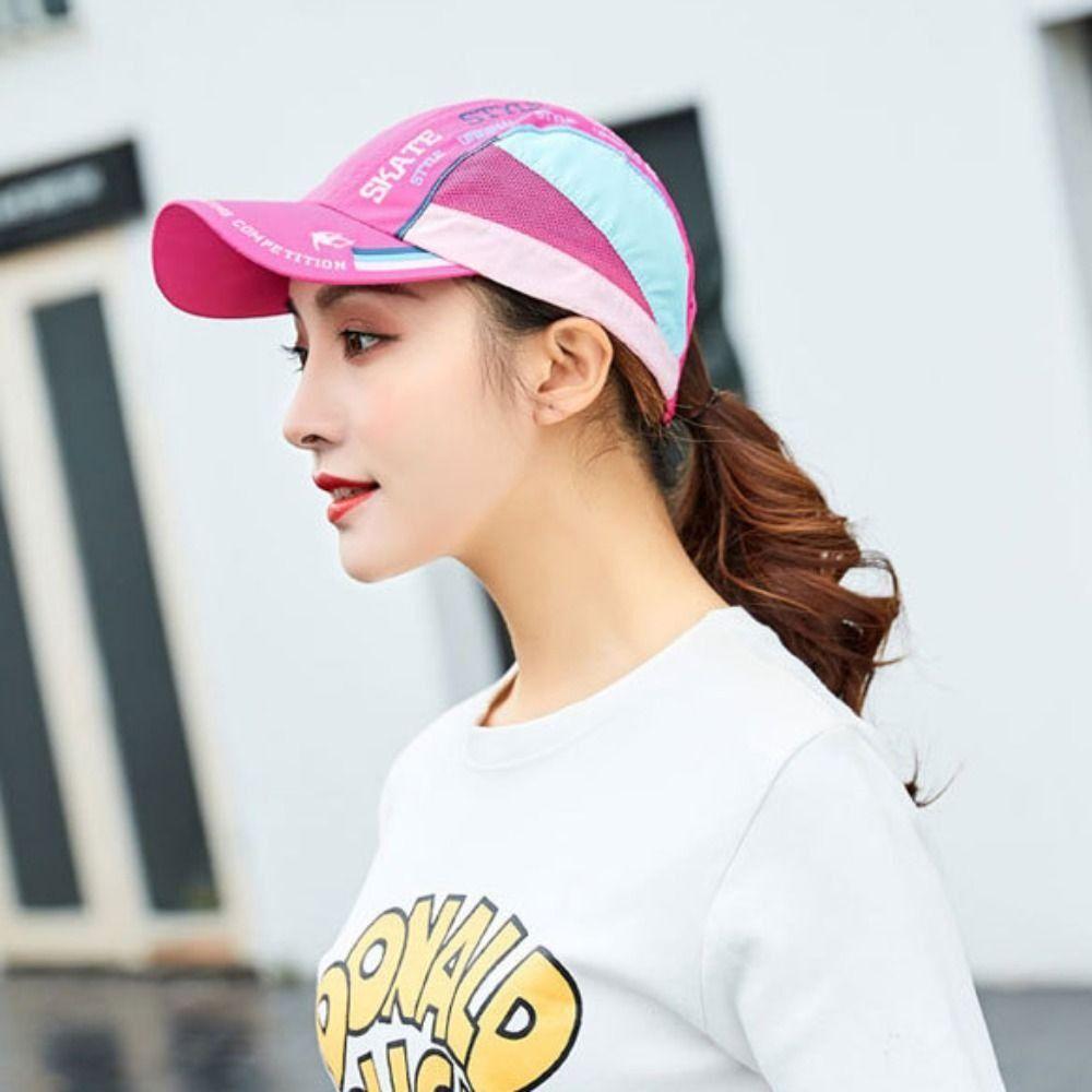 Letter Patchwork Sunshade Baseball Hat Ultra Thin Mesh Baseball Cap Quick Drying Hat  Couple