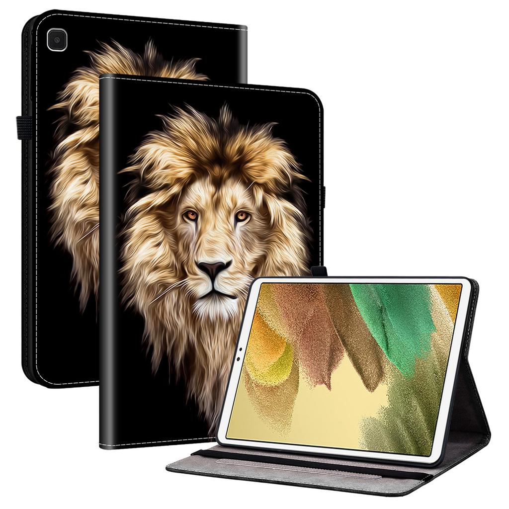 Кожаный чехол для Samsung Galaxy Tab A7 Lite 8,7 дюйма T220/T225 с принтом, подставкой, слотами для карт