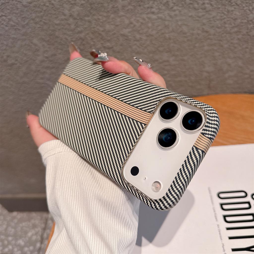 Пластиковый тонкий матовый чехол с текстурой углеродного волокна для iPhone 17 Air 16 15 14 13 12 11 Plus Pro Max, цветная splicing, жесткий бампер