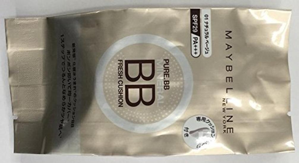 Maybelline Pure Mineral BB Fresh Cushion Сменный блок 01 Натуральный бежевый