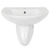 White Wash Basin 52 x 45 x 49 cm Glazed Ceramic
