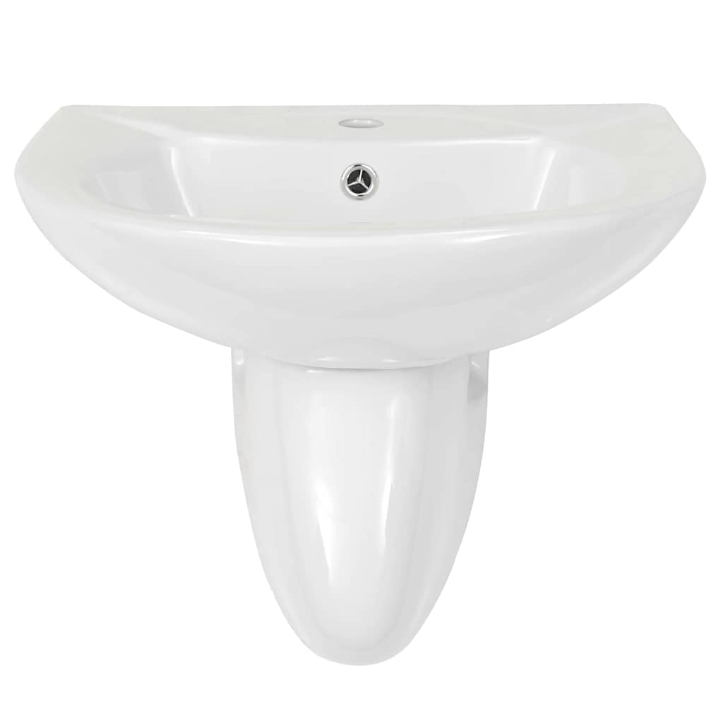 White Wash Basin 52 x 45 x 49 cm Glazed Ceramic