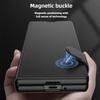 Чехол-книжка с магнитной застежкой и держателем для карт + пленка для Samsung Galaxy Z Fold 7 Zfold 6 Беспроводная зарядка Кожаный Тонкий Жесткий Чехол