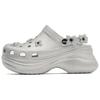 SMFK X Little Whale Sparkling Flower Comfortable & Versatile Hole Shoes Women's Silver