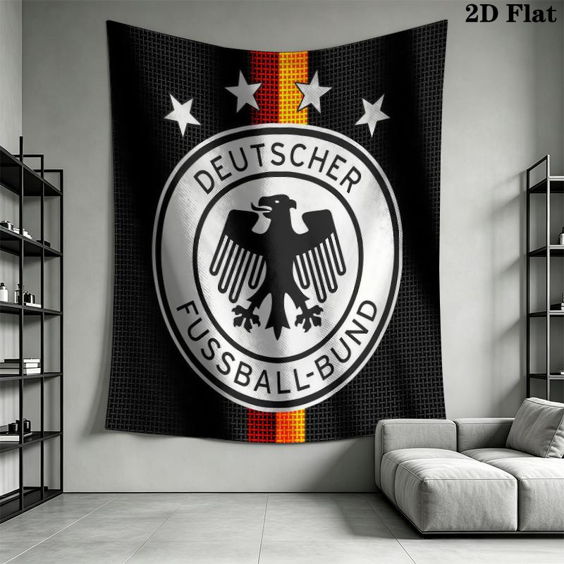 Deutscher Fußball-Bund Wall Tapestry Aesthetic Wall Hanging Printed Fabric Blanket Decorative Tapestries for Bedroom Living Room Home Decor