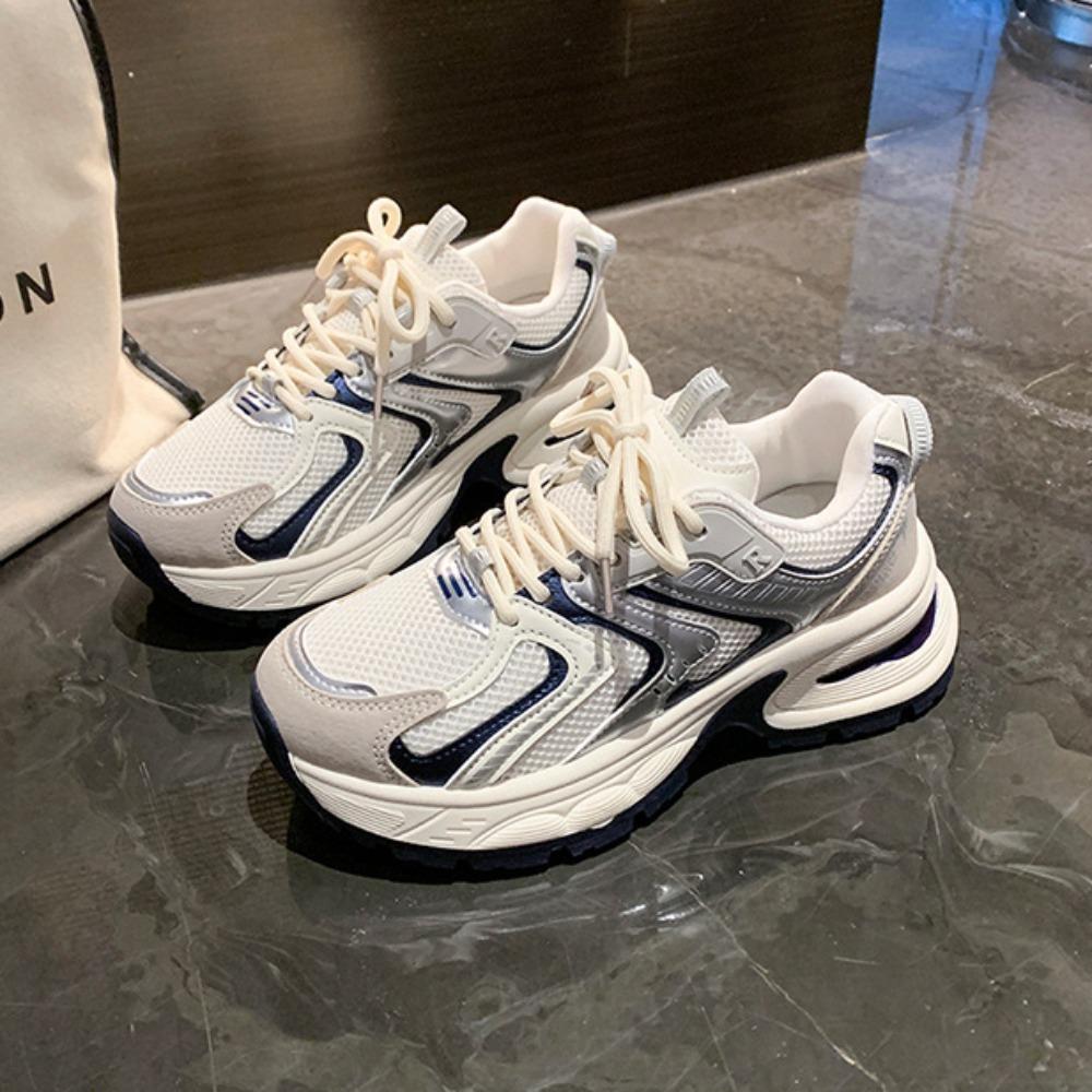 Fashion Casual Sports Shoes for Women Spring Thick Soled Lightweight Sports Shoes New Retro Dad Shoe for Womens Platform Sneakers Woman