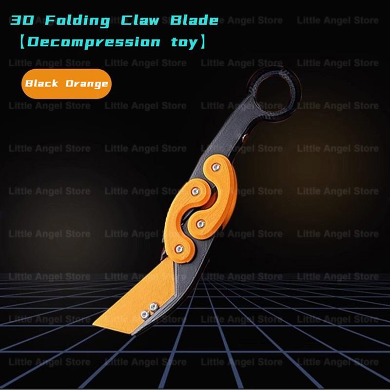 Новый 3D печатный гравитационный коготь-нож, игрушка для снятия стресса, бабочка, Непоседа, захват для рук, сенсорная игрушка, складной нож-коготь, редис для подарка