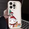 Чехол Merry Christmas Snowman Print для iPhone 16 Pro Max 15 14 13 Pro 12 11 XR XS 8 7 с рисунком пингвина, мягкий противоударный защитный бампер из ТПУ