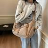 Large Capacity Messenger Bag Corduroy Women's Shoulder Tote Bag Commuter Dumpling Bag