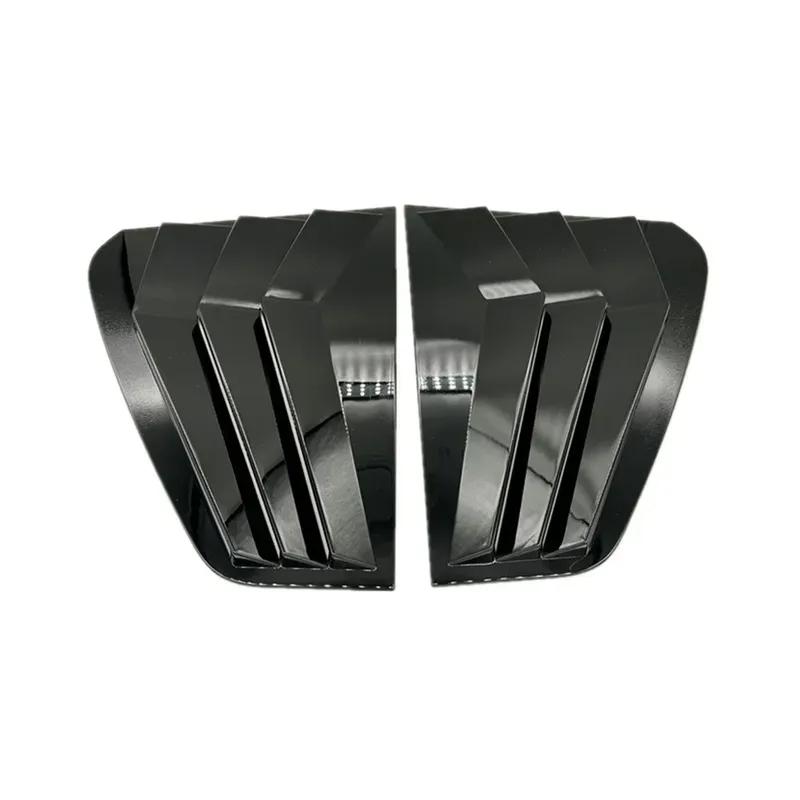 For VW Golf MK7 MK7.5 2013- Car Rear Louver Window Side Shutter Cover Trim Sticker Vent Scoop ABS Carbon Fiber Black Parts