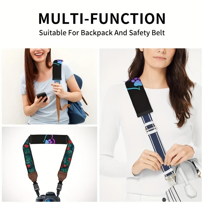 2pcs Of Heart-Shaped Dog Paw Printed Plush Car Seat Belt Shoulder Pads, Soft And  Comfortable, Suitable For All Cars