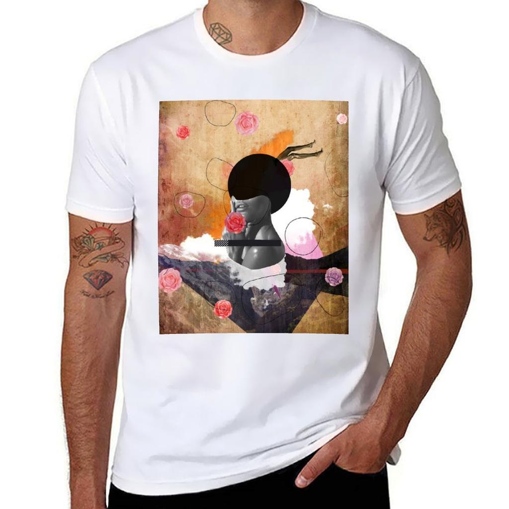 Contemporary Fashionistas Floral Collage Tshirt T Shirts For Unisex Graphic Tees T Shirts For Unisex Slim Fit Tshirt