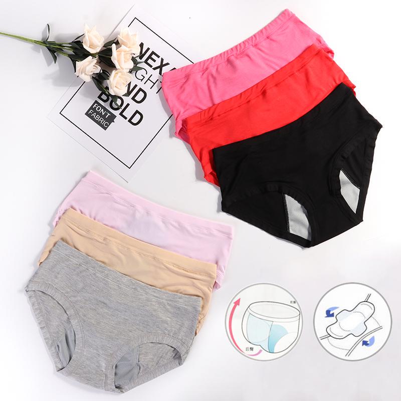 Leak Proof Menstrual Period Panties Women Underwear Physiological Pants Cotton Seamless Briefs