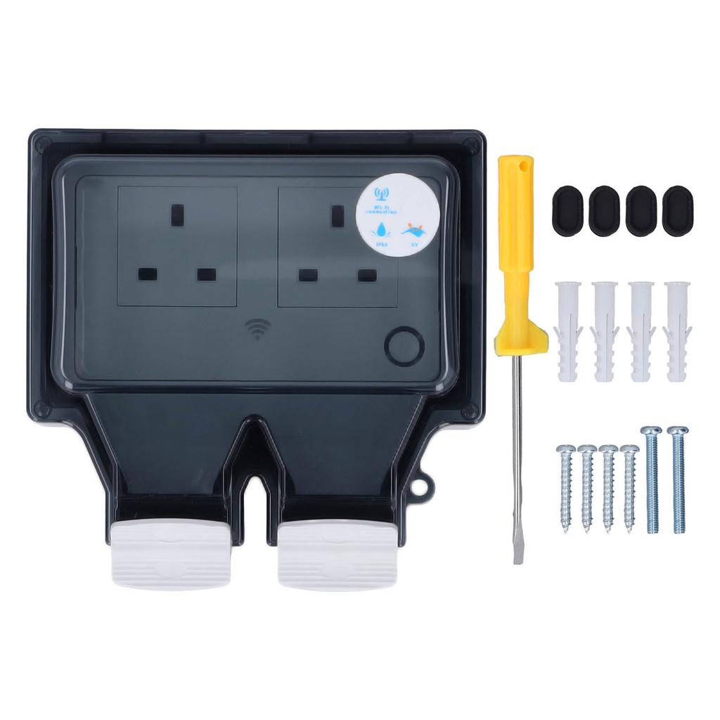 Wifi Smart Socket IP66 Waterproof Support Voice Control Timing 86 Type Outdoor Smart Outlet UK