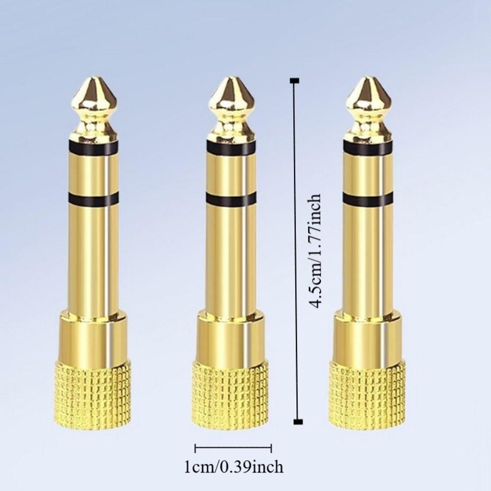 Gold-Plated Stereo TRS Converter 6.35mm Male Headphone Adapter AUX Cable Adapter Auxiliary Cables