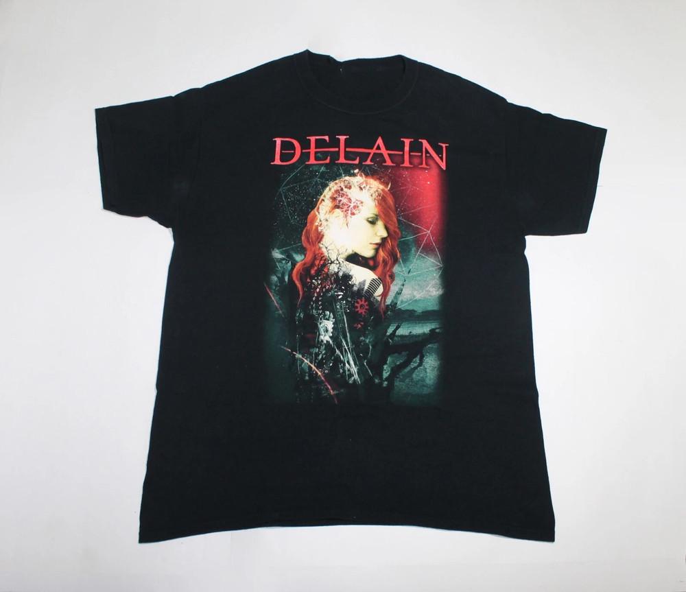 Футболка Delain Band, унисекс, размеры от S до 5XL, SG247, Унисекс футболка