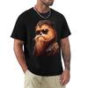 Wookie T-Shirt Graphic T Shirts Oversizeds Heavyweights Boys Animal Print Black T-Shirts For Men
