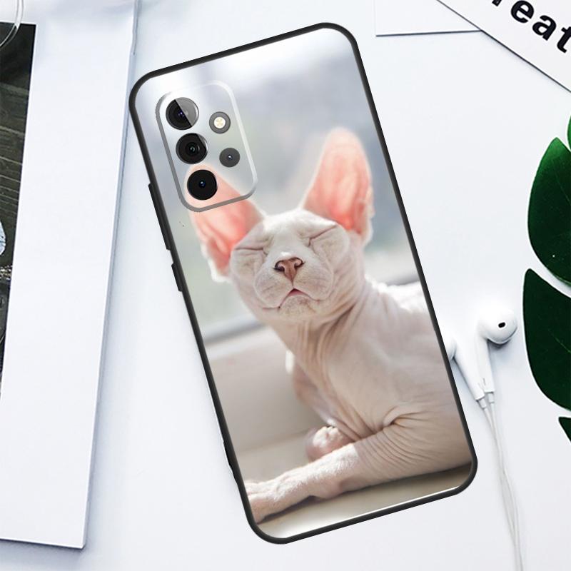 Чехол для телефона Samsung Galaxy A55 A54 A35 A15 A34 A14 A53 A33 A13 A05 A06 A16 A22 A32 A52 с изображением кошки сфинкса