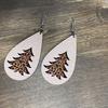 Christmas Plaid and Stripe Double-Sided Tree Earrings for Women - Retro Style