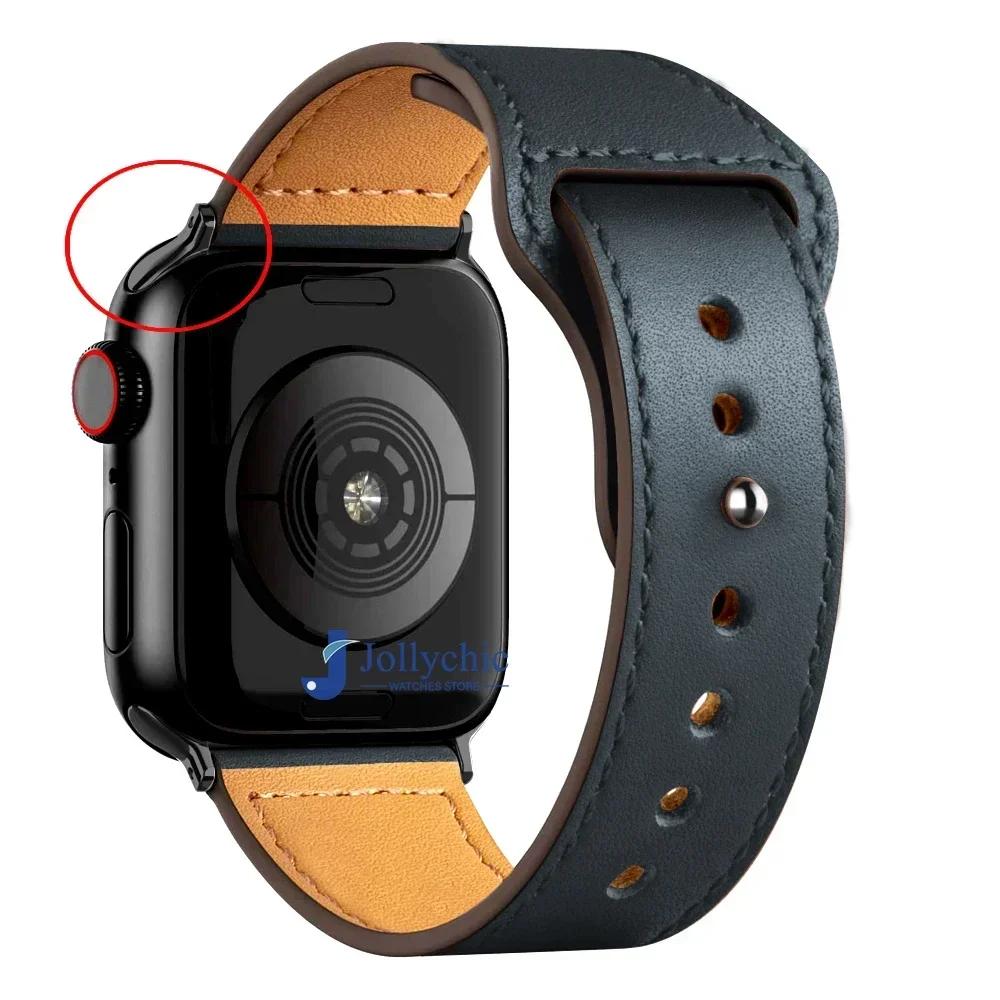 Ремешок из кожи для часов Apple Watch Band 44 мм 45 мм 41 мм 40 мм 42 мм 38 мм 49 мм 45 мм браслет Correa IWatch Series 8 Ultra 3 6 SE 7 ремешок