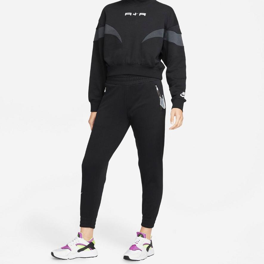Nike Повседневные трикотажные спортивные брюки с логотипом, женские, черные, DJ1061-010