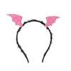 Adults Devil Costumes Set Accessories Devil Bat Headband Flower Lace Choker for Role Play Halloween Cosplay Party Props