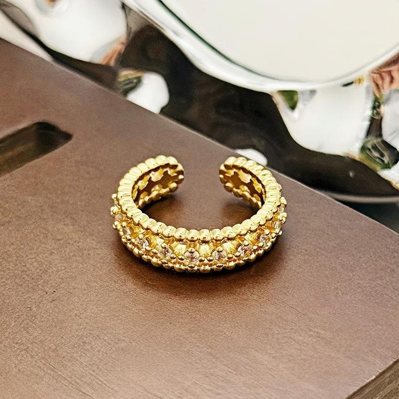 Средневековая Роскошь Высококлассное Ажурное Кольцо Открытое Кольцо Бабочка Женственность Нишевый Дизайн Ретро Кольцо