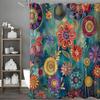 Винтажная богемная цветочная шторка для душа, декоративная шторка для ванной, водонепроницаемая шторка для душа с крючками