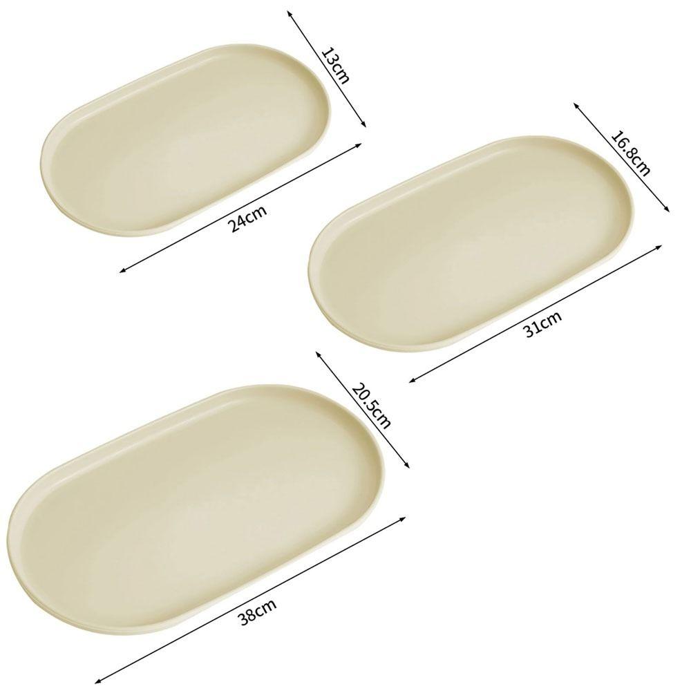 1Pcs Stackable Dessert Tray Smooth Edge Food Serving Tray New Fruit Plate for Home Kitchen