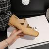 Apricot Square Head Ballet Shoes Female Retro Leather Strap Single Shoes Fairy Ballet Shoes Thick Heel Mary Jane Shoes