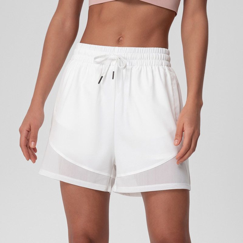 Sports Shorts Women's Summer Quick-Dry Casual Loose Quick Dry Training Middle Pants Fitness Wide Leg Fashion Tape Fashion